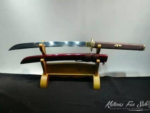 T10 Folded Steel Naginata Short Blade with Full Brass Fittings