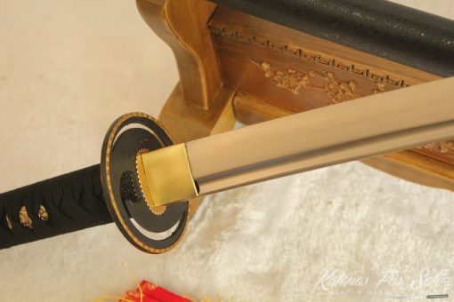 1060 Carbon Steel Katana With Beautiful Metal Alloy Fittings - Image 4
