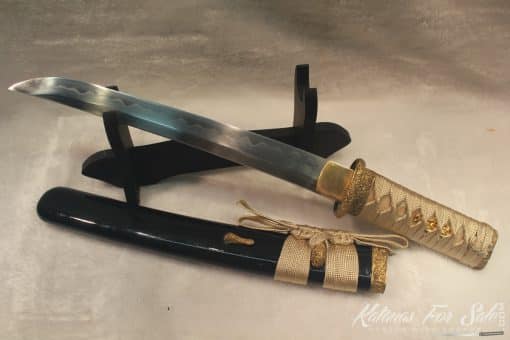 T10 Clay Tempered Tanto Brass Fittings Rosewood Saya