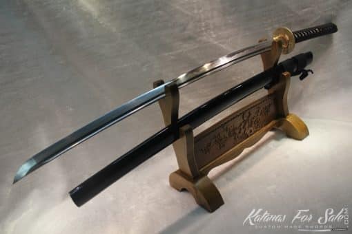 T10 Folded Clay Tempered Carbon Steel Katana Brass Fittings