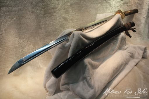 T10 Clay Tempered Carbon Steel Katana With Brass Fittings - Image 10