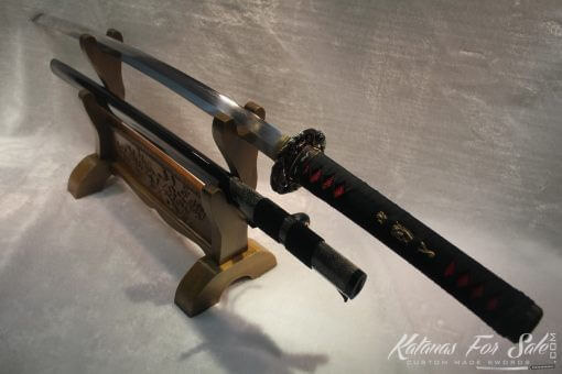 T10 Clay Tempered Carbon Steel Katana Ray Skin Saya HQ Copper Fittings - Image 5