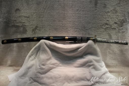 T10 Clay Tempered Carbon Steel Katana Japanese Crest Saya - Image 7