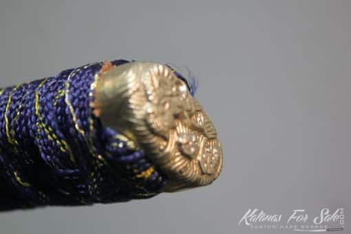 T10 Folded Clay Tempered Katana with Full Set Brass Fittings - Image 6
