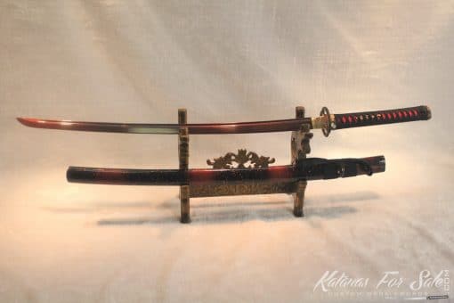1095 Red Folded Carbon Steel Katana High Quality Copper Fittings