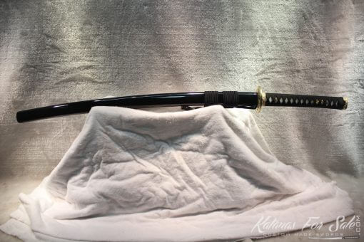 T10 Folded Clay Tempered Carbon Steel Katana Brass Fitting - Image 11