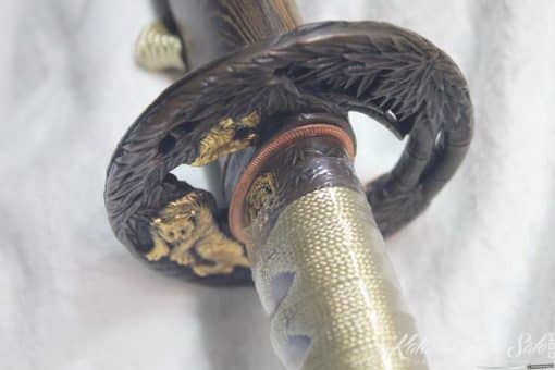 1095 Folded Steel Clay Tempered Sword set With High Quality Copper Fittings - Image 10