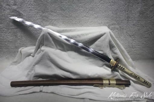 1095 Folded Steel Clay Tempered Sword set With High Quality Copper Fittings - Image 12