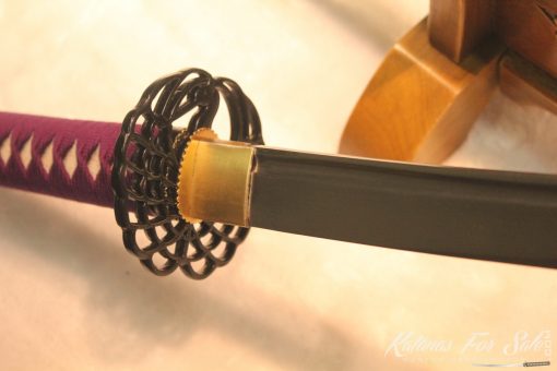 1060 Carbon Steel Katana Interesting Metal Alloy Fittings - Image 9