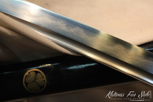 T10 Clay Tempered Carbon Steel Katana Ray Skin Crest Saya HQ Copper Fittings - Image 6