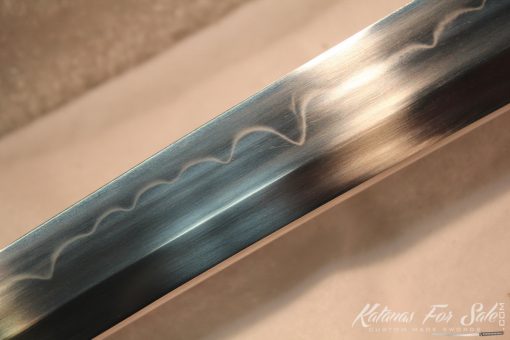 T10 Clay Tempered Carbon Steel Katana Japanese Crest Saya - Image 10