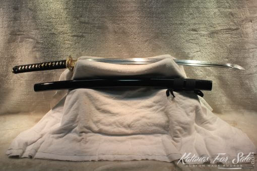 T10 Folded Clay Tempered Carbon Steel Katana With Brass fittings - Image 9
