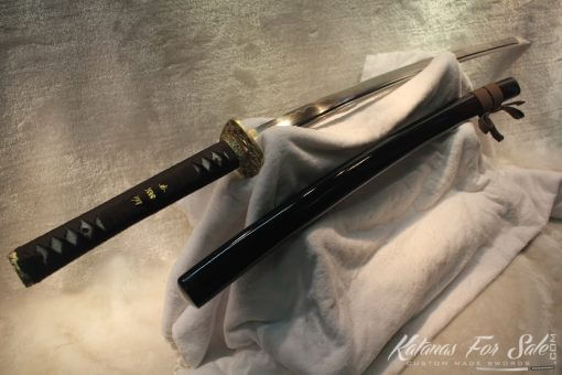 T10 Clay Tempered Carbon Steel Katana With Brass Fittings - Image 11