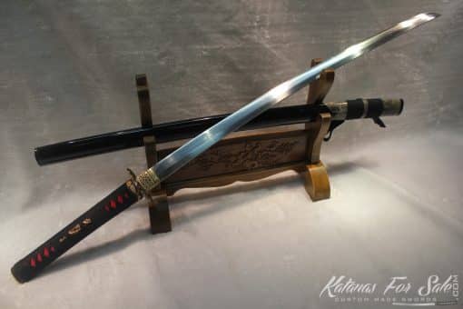 T10 Clay Tempered Carbon Steel Katana Ray Skin Saya HQ Copper Fittings