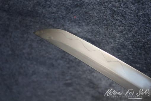 1095 Clay Tempered Wakizashi With High Quality Copper Fittings - Image 6