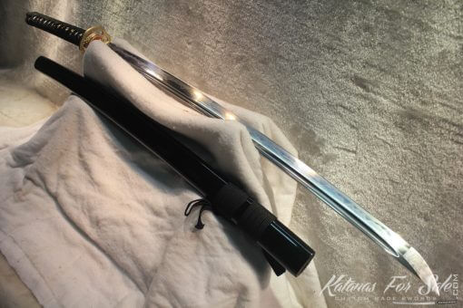 T10 Folded Clay Tempered Carbon Steel Katana With Brass fittings - Image 10