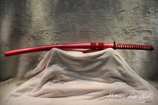 T10 Folded Steel Clay Tempered Katana With Copper Fittings - Image 6