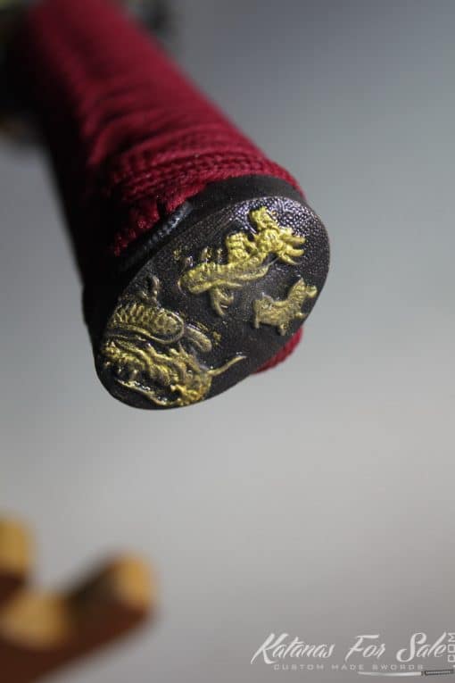 T10 Clay Tempered Choji Hamon Katana with Copper Fitting - Image 7