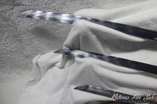 1095 Folded Steel Clay Tempered Sword set With High Quality Copper Fittings - Image 16