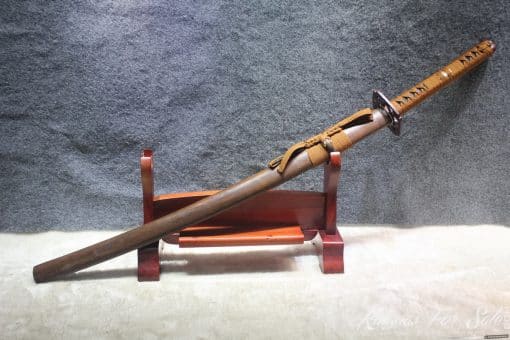 1095 Folded Clay Tempered Katana With Brass set Fittings
