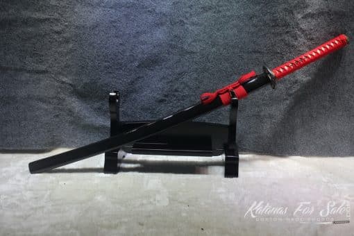 1060 steel Heat Tempered Engraved Katana with Standard Tsuba