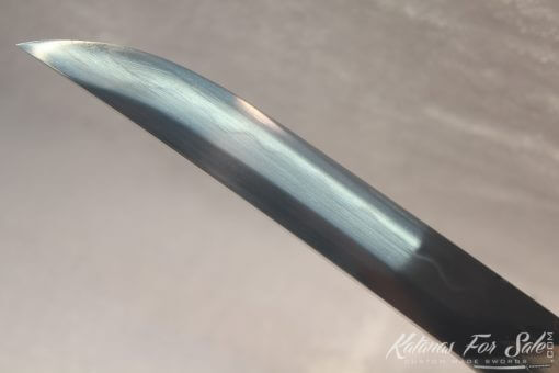 T10 Clay Tempered Tanto Brass Fittings Rosewood Saya - Image 7