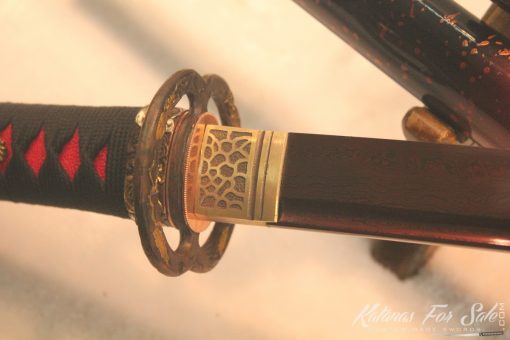 1095 Red Folded Carbon Steel Katana High Quality Copper Fittings - Image 38