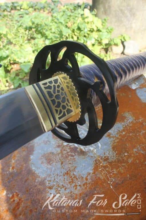 Hand forged 1095 Folded Carbon Steel Fully Functional Katana - Image 10