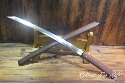 Fully Functional 1095 Carbon Folded Clay Tempered Shirasaya Wakizashi