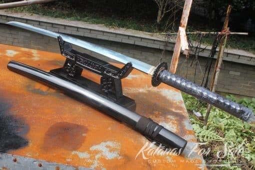 Japanese Hand Forged T10 Blue Acid Dye Clay Tempered Phoenix Katana Samurai Sword - Image 3