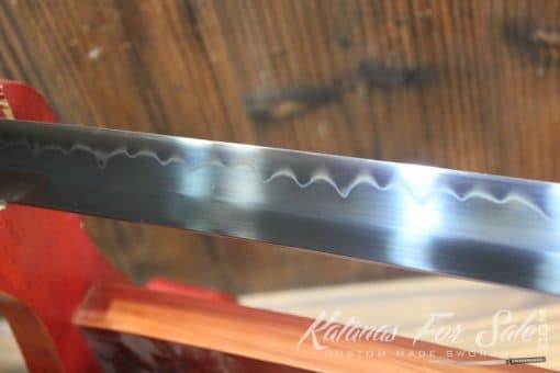 Japanese Hand Forged T10 Blue Acid Dye Clay Tempered Phoenix Katana Samurai Sword - Image 9