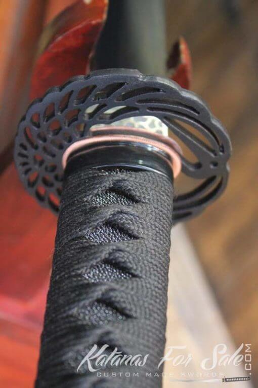 Japanese Hand Forged T10 Blue Acid Dye Clay Tempered Phoenix Katana Samurai Sword - Image 7