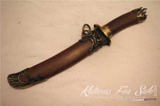 Hand Forged 1095 Folded Steel Rosewood Tanto - Image 7