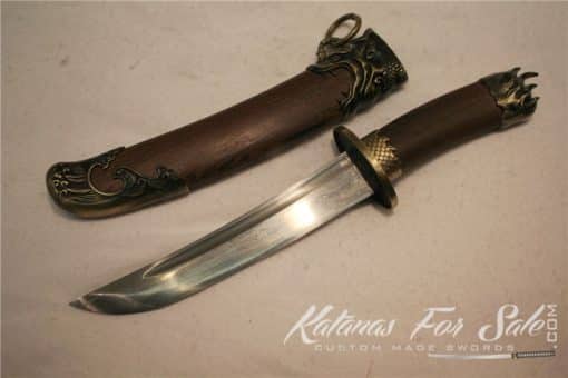 Hand Forged 1095 Folded Steel Rosewood Tanto