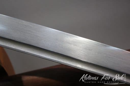 1095 Carbon Folded Steel Tachi Sword With Rosewood Saya - Image 5