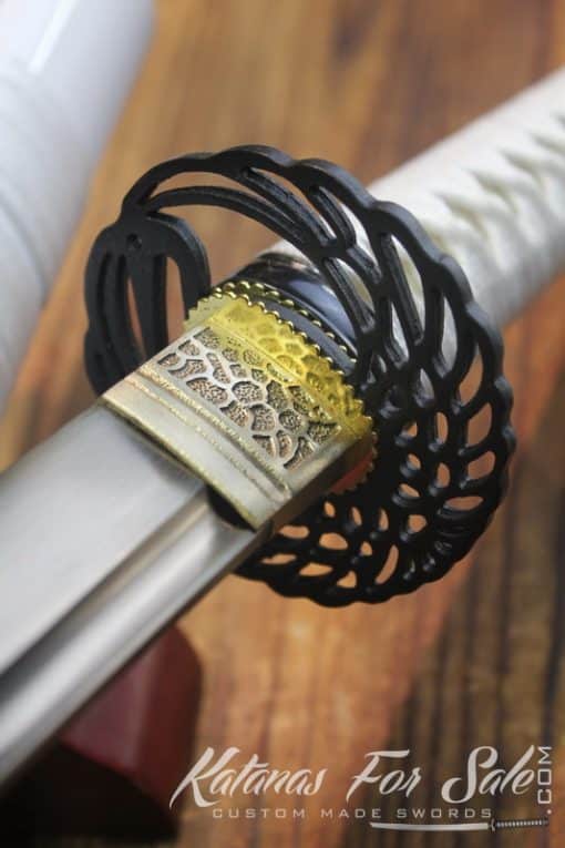Hand Forged Gold Acid Dye 9260 Spring Steel Katana Phoenix Samurai Sword - Image 2