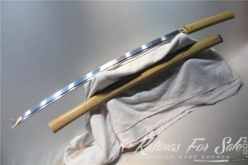 1060 Carbon Steel Hackberry Wood Shirasaya Sword