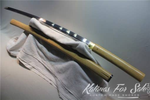 1060 Carbon Steel Hackberry Wood Shirasaya Sword - Image 7