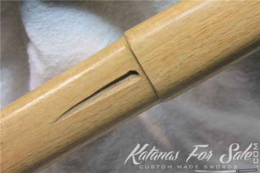 1060 Carbon Steel Hackberry Wood Shirasaya Sword - Image 4