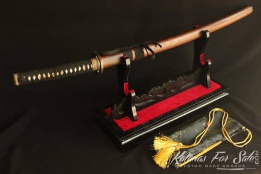 Fully Functional Japanese Katana Samurai Sword Folded Clay Tempered T10 Steel - Image 3