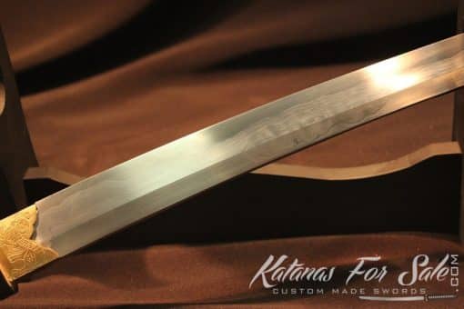 Traditional Japanese Tanto 1060 Folded Steel Tiger Shirasaya - Image 8