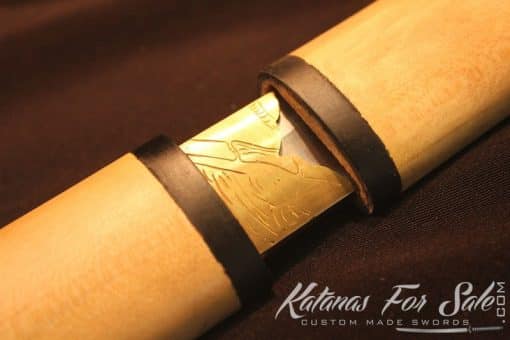 Traditional Japanese Tanto 1060 Folded Steel Tiger Shirasaya - Image 5