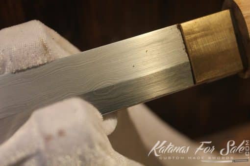 Hand Forged Folded 1060 Carbon Steel Shirasaya - Image 8