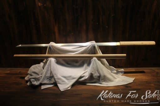 Hand Forged Folded 1060 Carbon Steel Shirasaya - Image 7