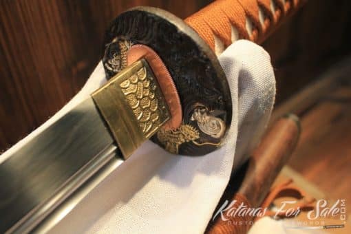 T10 Folded Clay Tempered Steel Double Edge Katana - Image 8