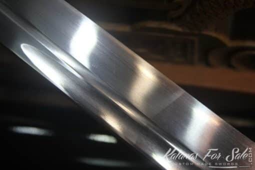 1060 Heat Tempered Carbon Steel Double Groove Tanto - Image 12