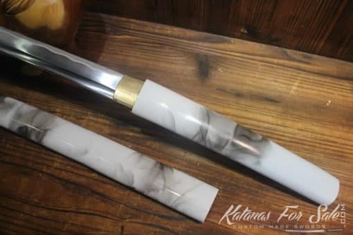 Hand forged 1060 Heat Tempered Shirasaya - Image 8