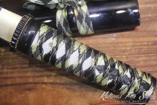 1060 Heat Tempered Carbon Steel Double Groove Tanto - Image 9