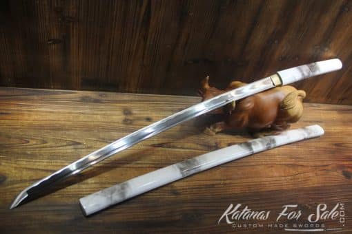Hand forged 1060 Heat Tempered Shirasaya