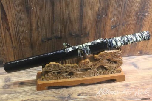 1060 Heat Tempered Carbon Steel Double Groove Tanto - Image 7